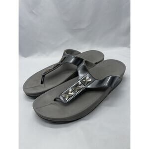 FitFlops Sandals Women’s Size‎ 10 UK8 Silver Jewel 051-054 Comfort